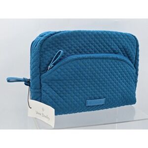 Vera Bradley Iconic‎ Large Cosmetic Bag Bahama Bay Blue New With Tags